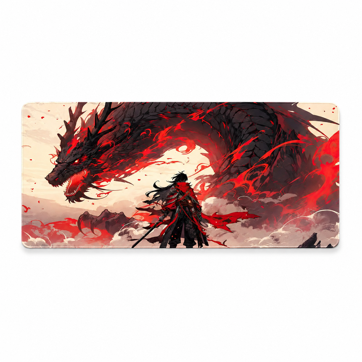 Dragonfall Crimson — XL Gaming Desk Mat