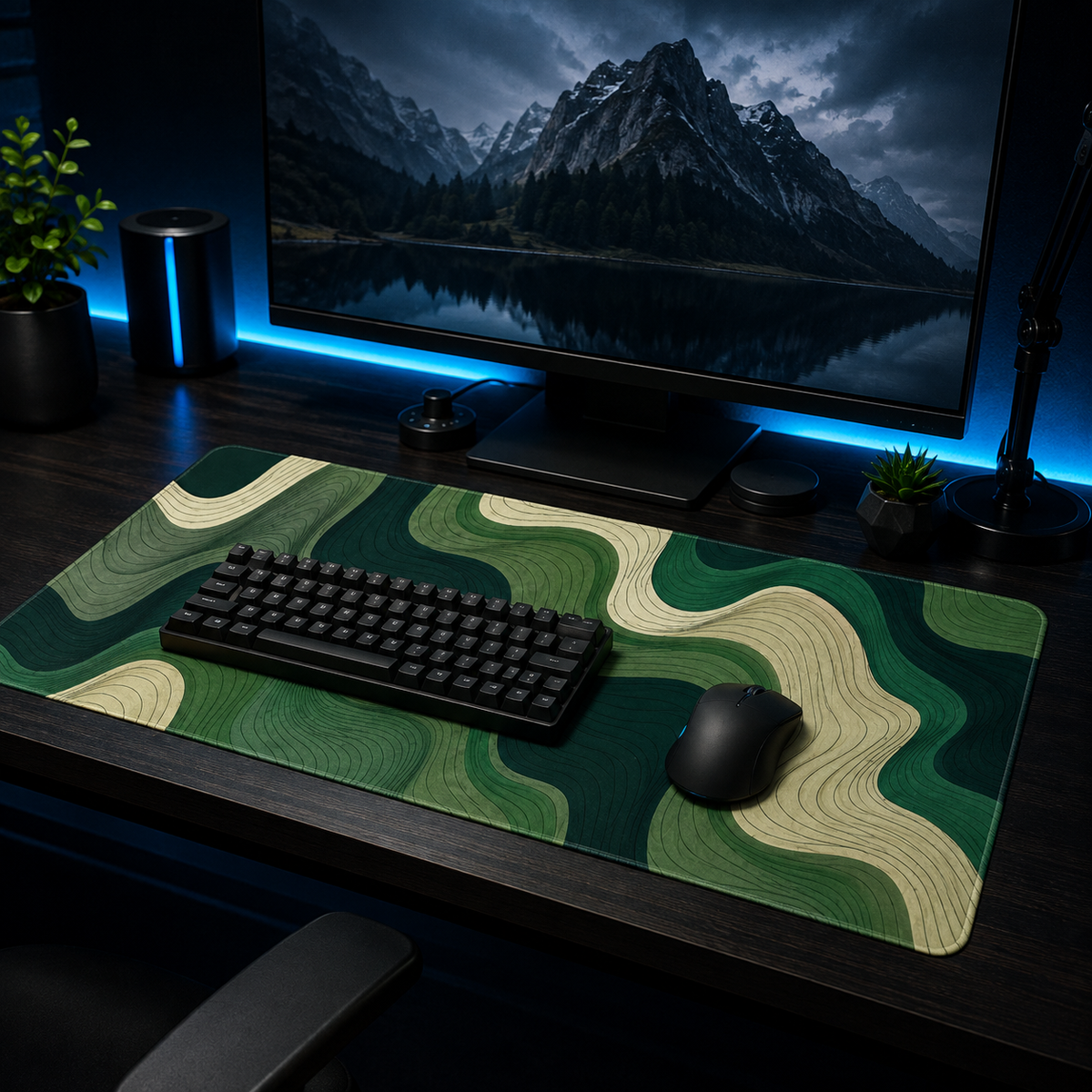 Verdant Flow Desk Mat XL