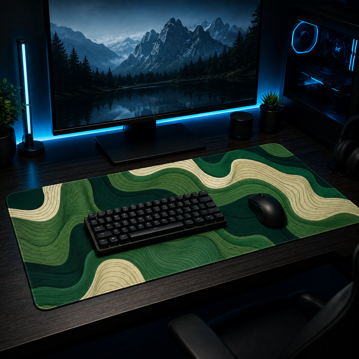 Verdant Flow Desk Mat XL