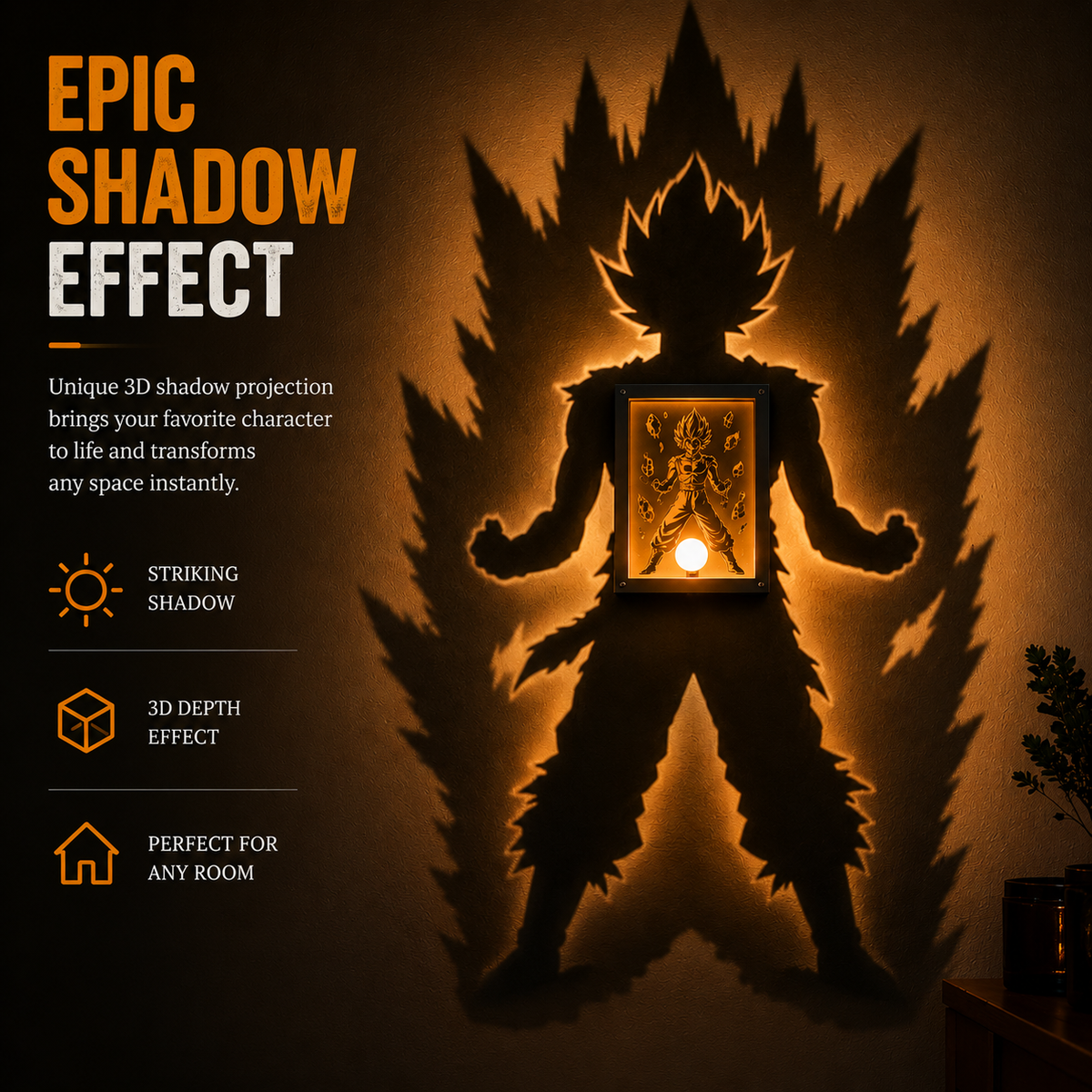 Goku Shadow Wall Light