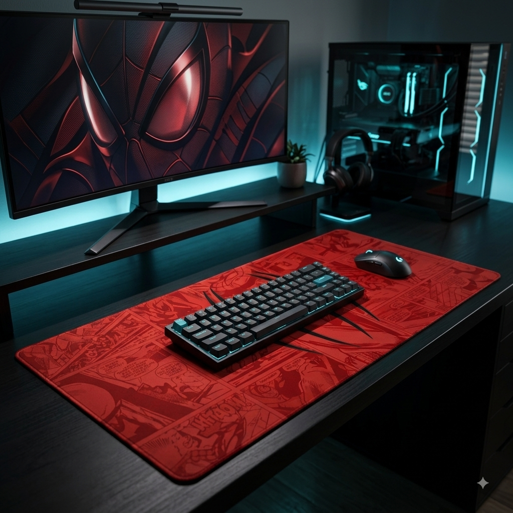 Scarlet Web Desk Mat XL