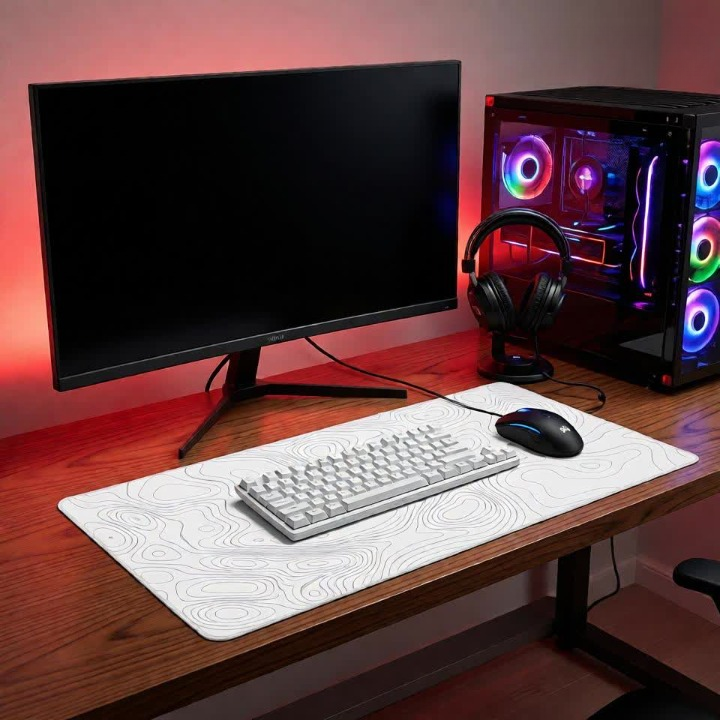 Z-Artistic White Desk Mat